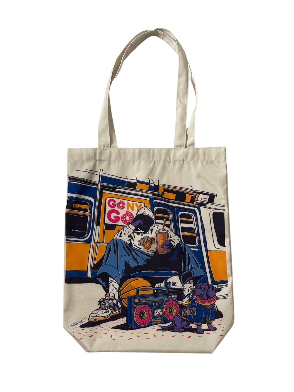 New York Knicks x Dunkin' Donuts Limited Edition Tote Bag - Madsteez Design
